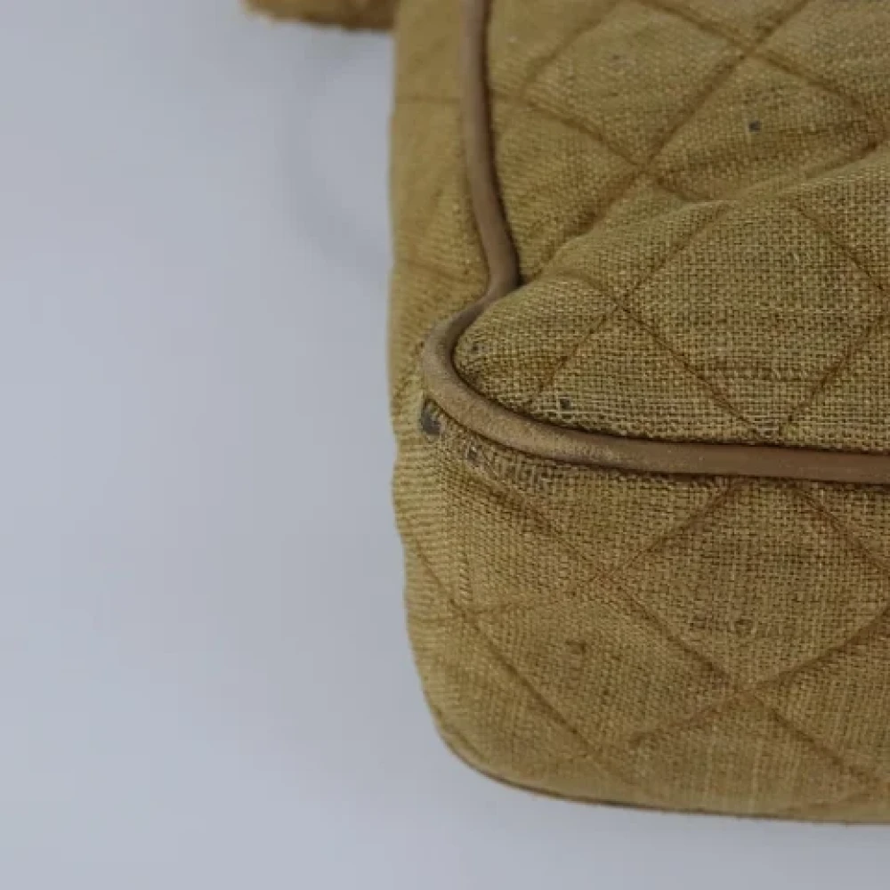 Chanel Vintage Pre-owned Canvas chanel-bags Beige Dames