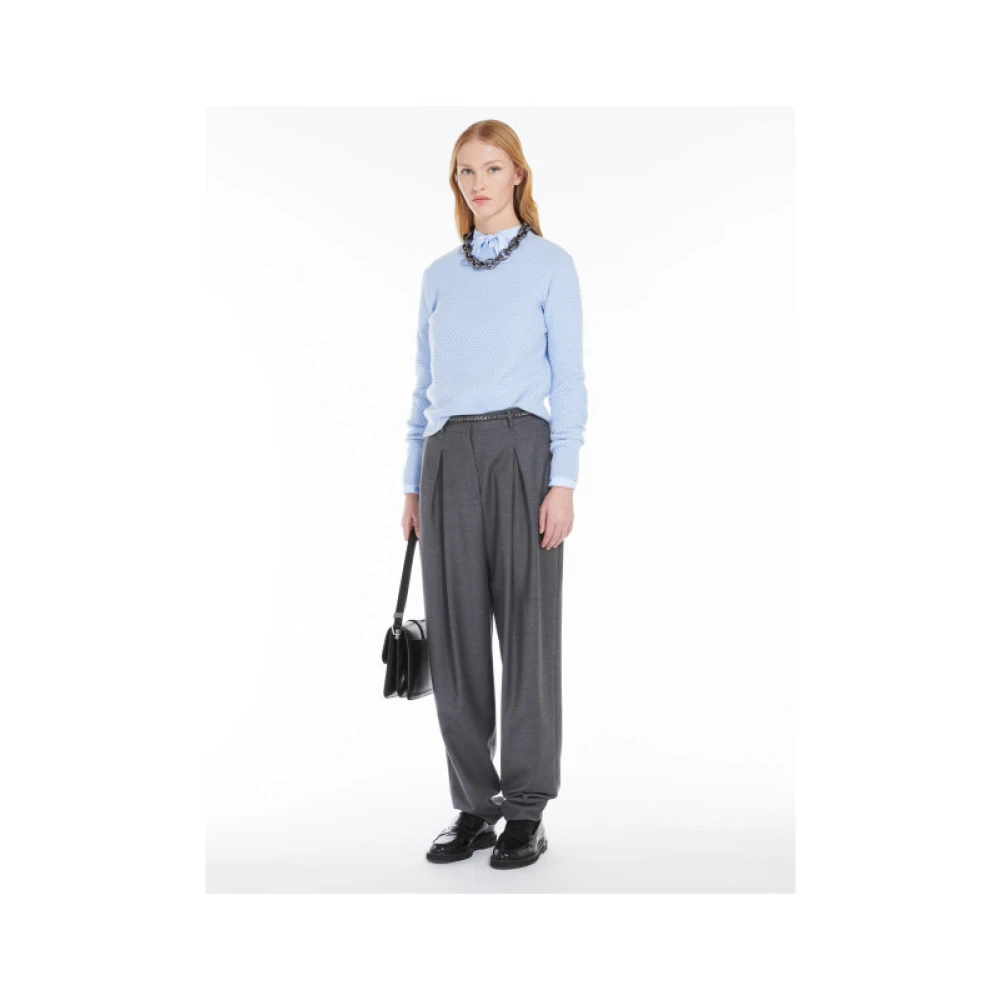 Max Mara Stijlvolle Gebreide Trui Blue Dames