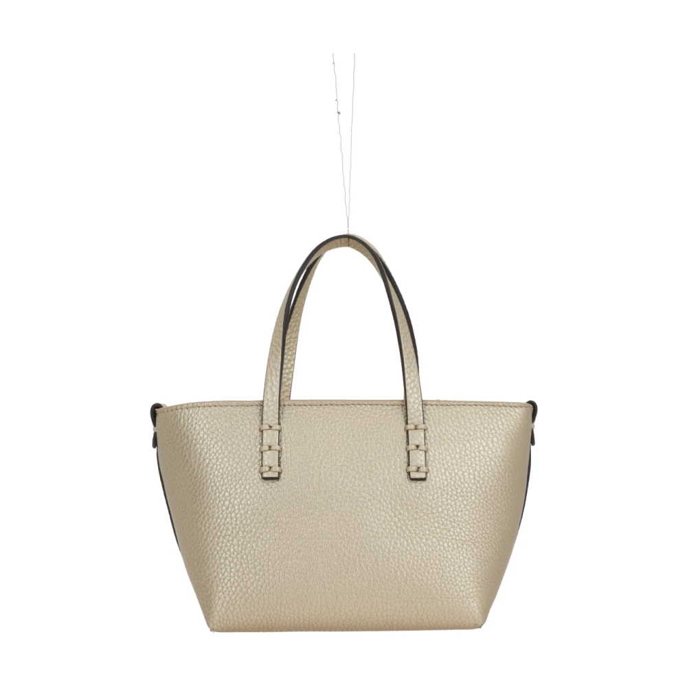 Fendi Champagne Metallic Tote Tas Beige Dames