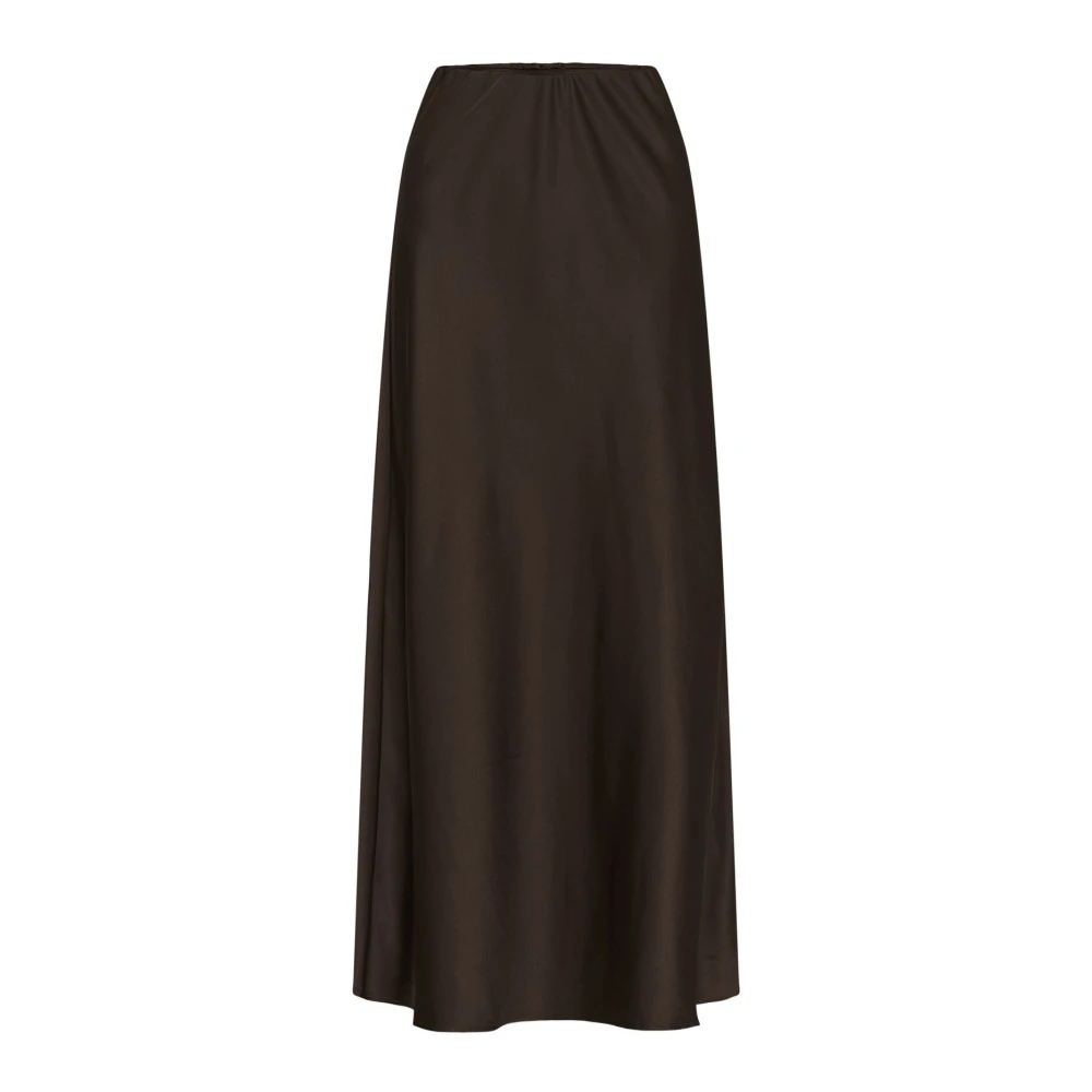 Saint Tropez Women's Brown Maxi Skirts, S, Maxi Skirts
