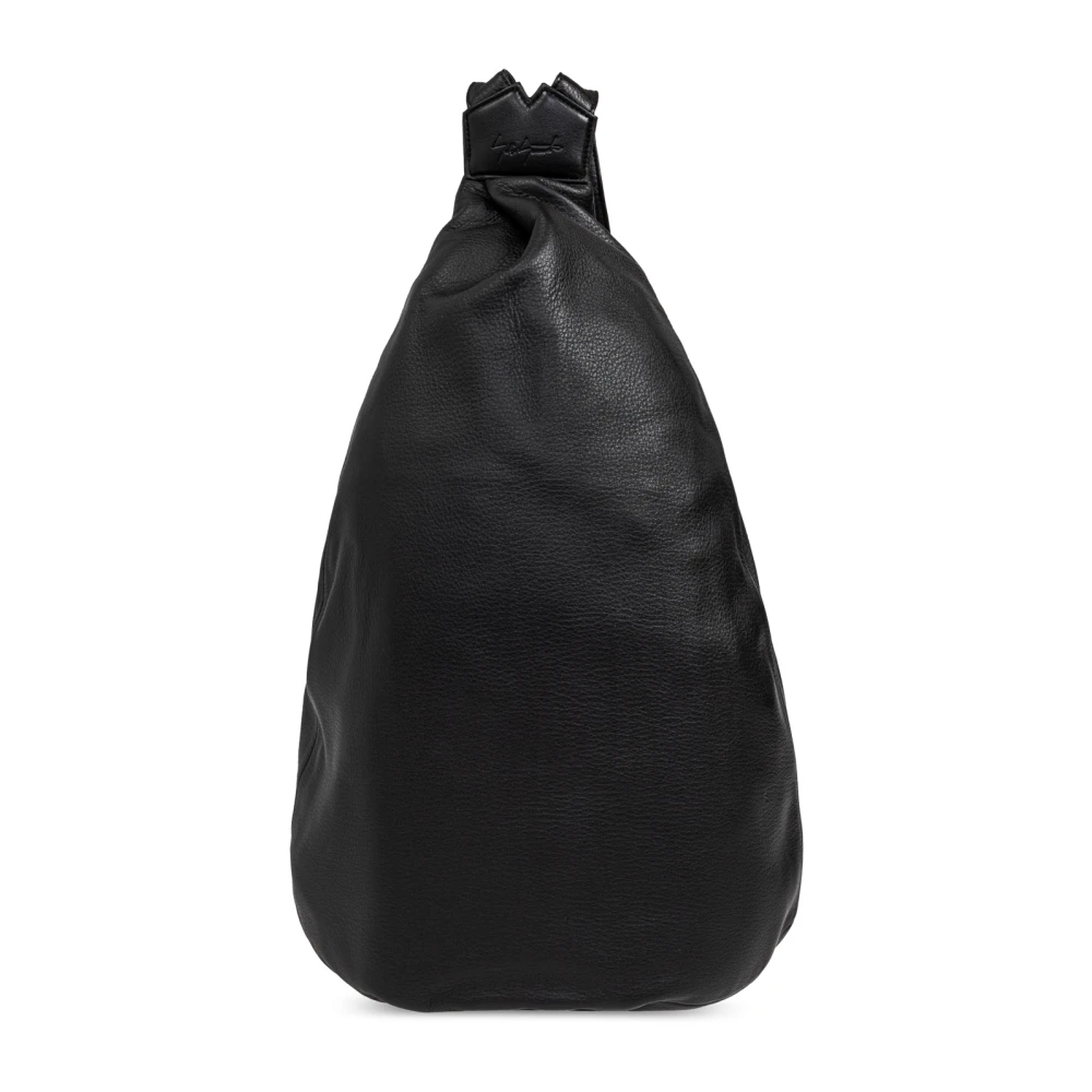 Yohji Yamamoto Leren rugzak Black Unisex