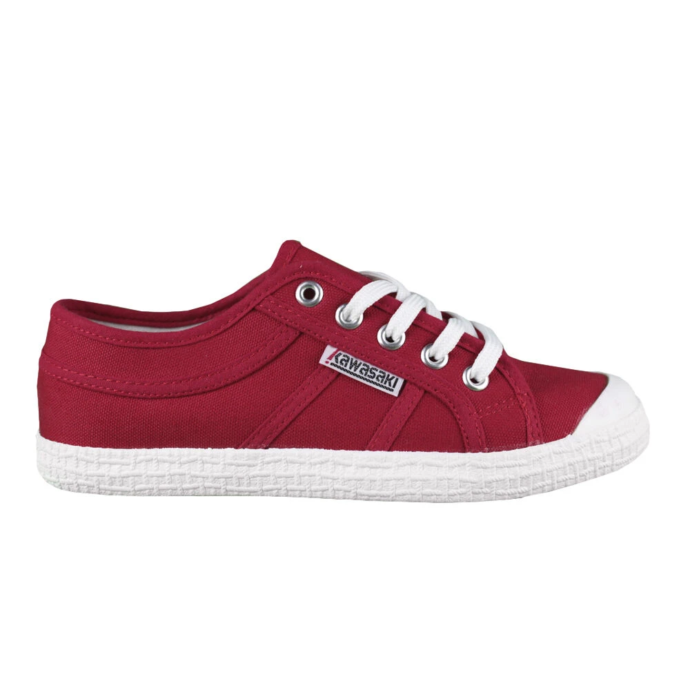 Kawasaki Retro Vegan Canvas Tennis Sneakers Red, Dam