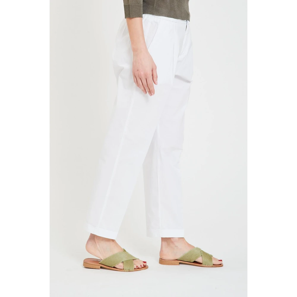 Alpha Studio Geplooide Broek White Dames