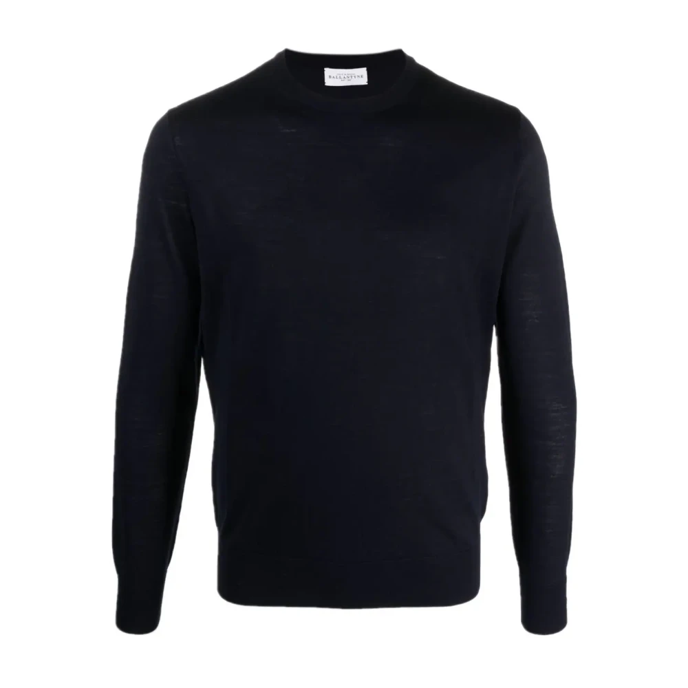 Ballantyne Jersey De Lana Azul Bordes Acados Knitwear Hombre Azul M