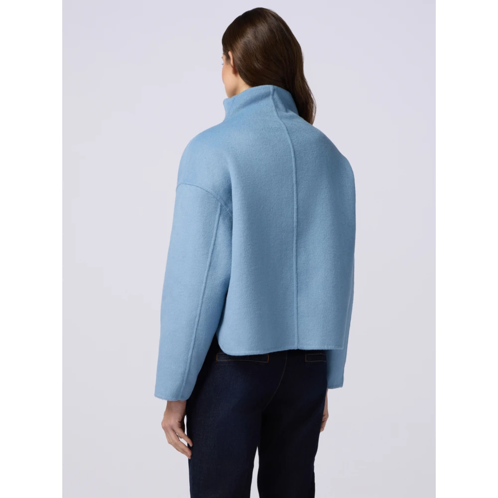 Oltre Jas gemaakt van wolmix stof Blue Dames