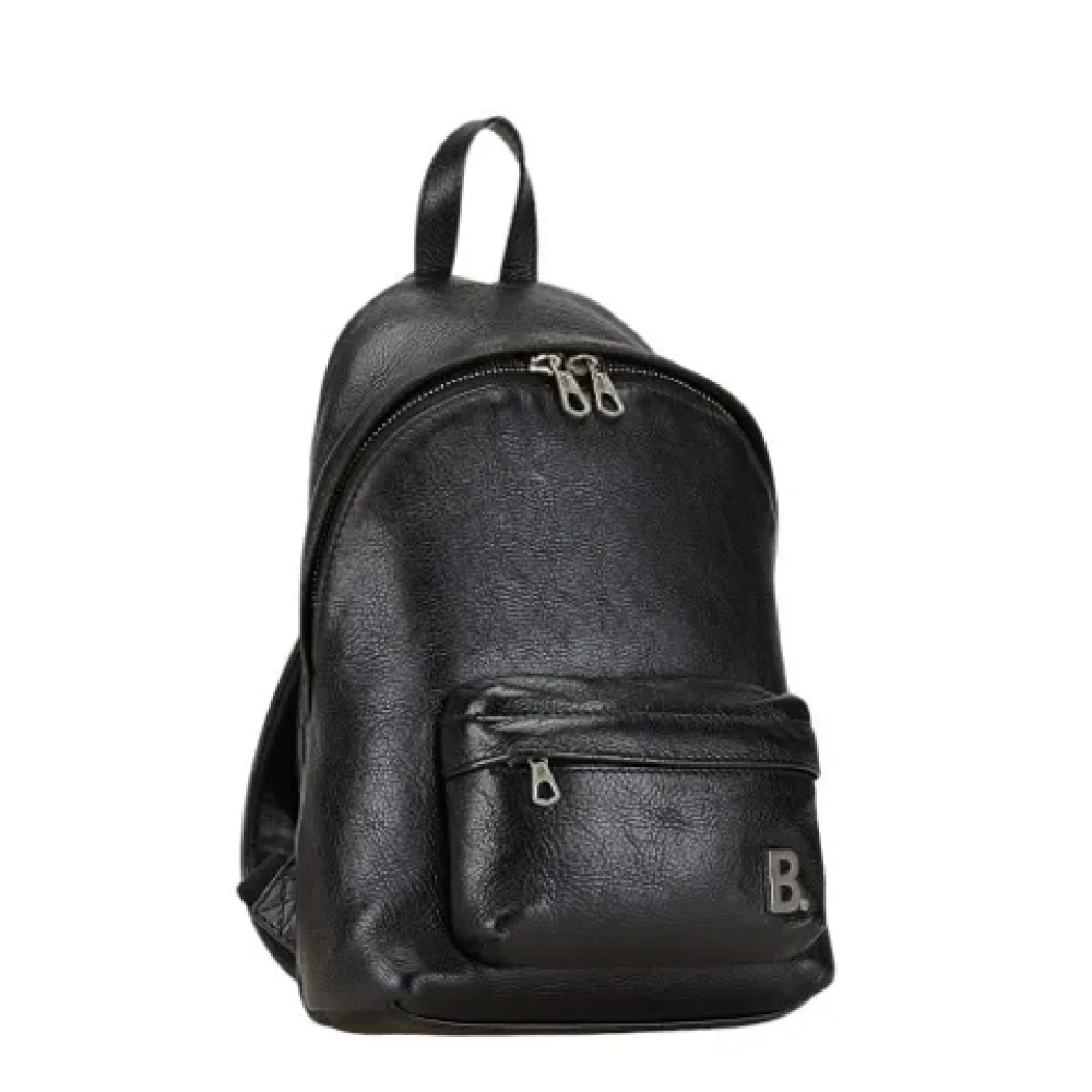 Balenciaga Vintage Pre-owned Leather backpacks Black Dames