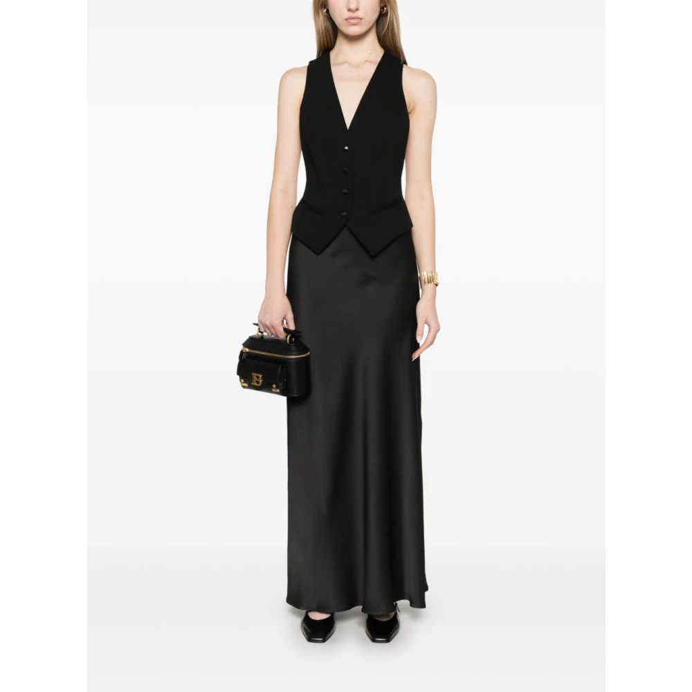 Antonelli Firenze Wijd Uitlopende Zoom Zwarte Rok Black Dames
