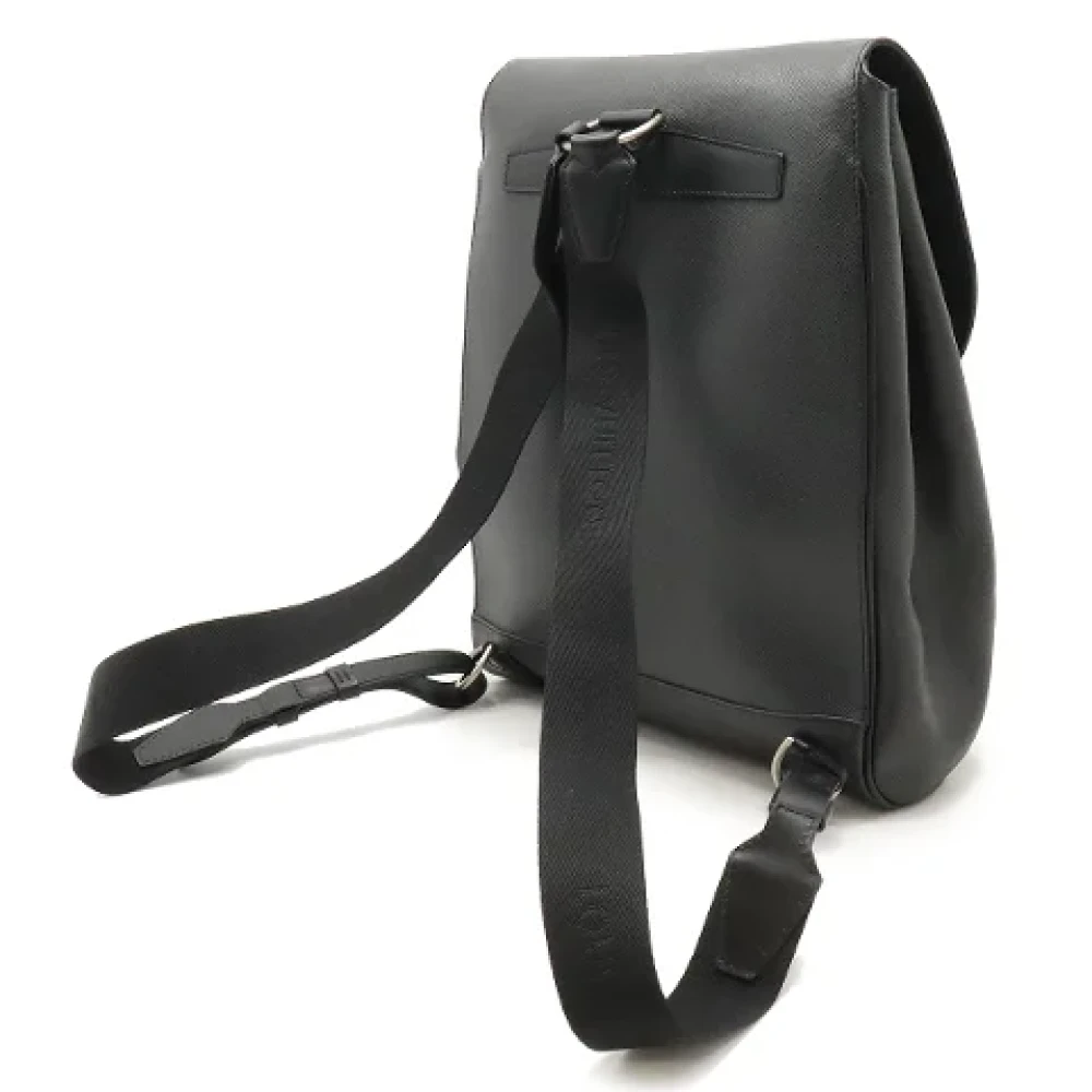 Louis Vuitton Vintage Pre-owned Leather backpacks Black Dames