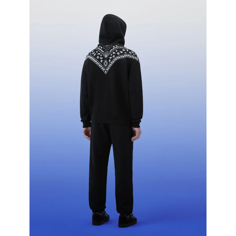 Marcelo Burlon Bandana Comfort Hoodie Zwart Wit Black Heren