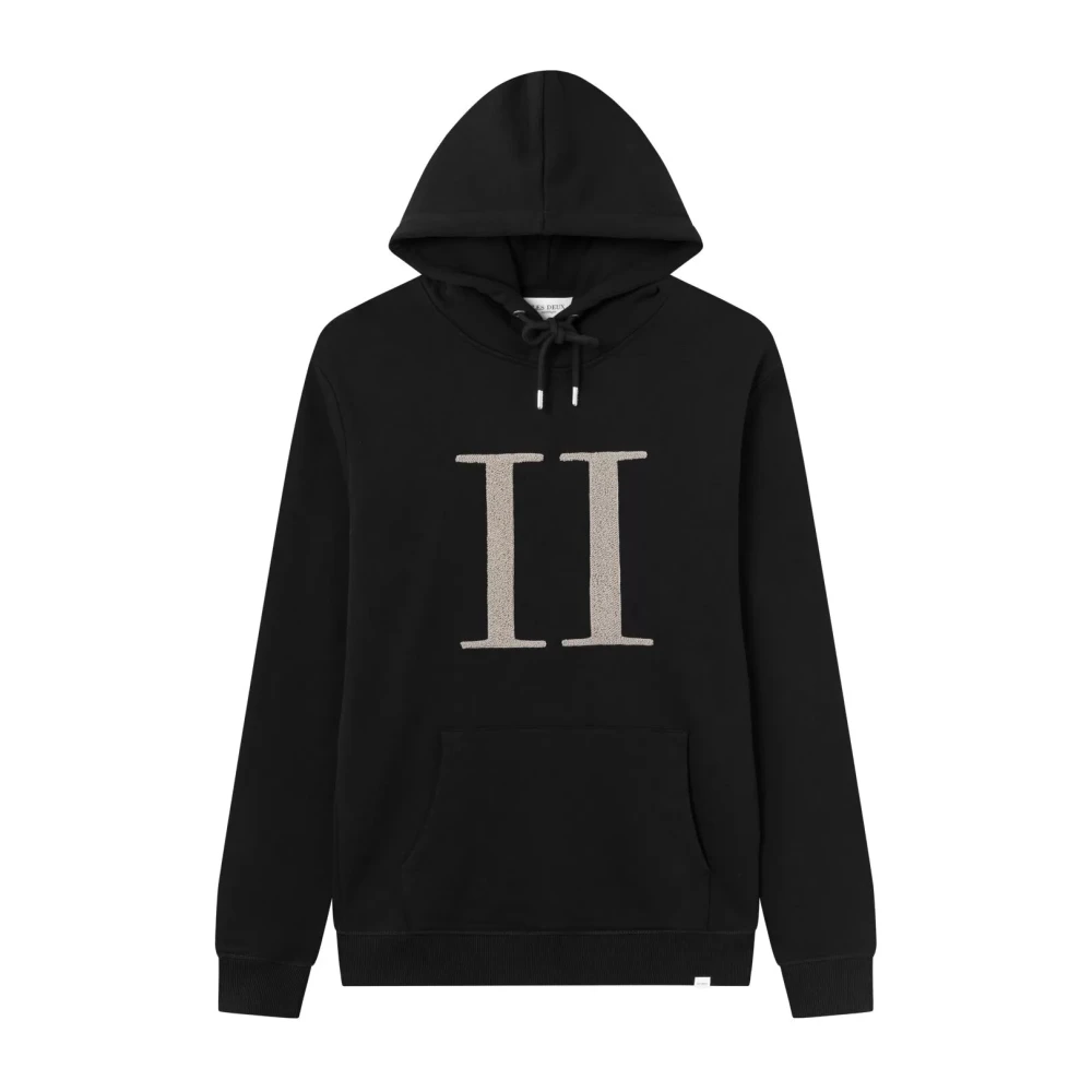 Les Deux Bouclé Hoodie met Encore Logo Black Heren