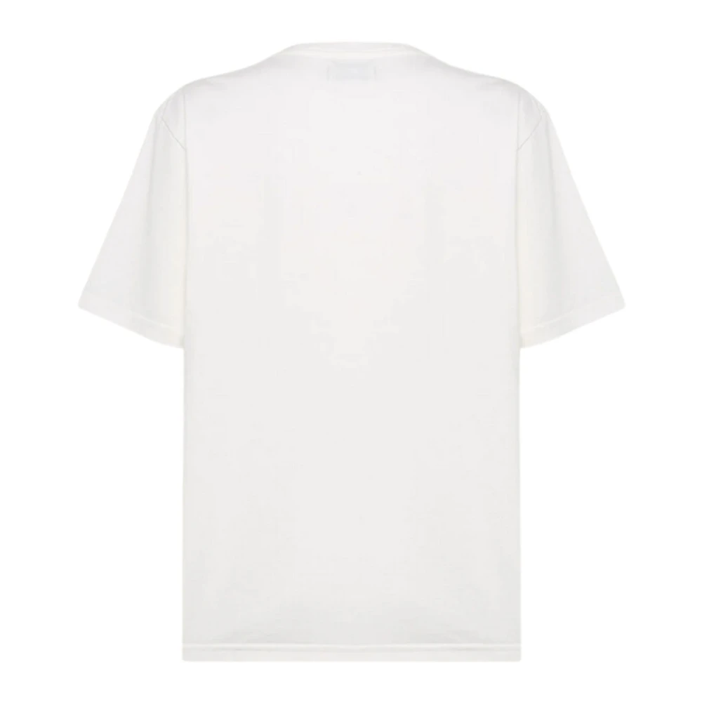 Autry Witte T-shirts en polo`s met geribbelde kraag White Dames