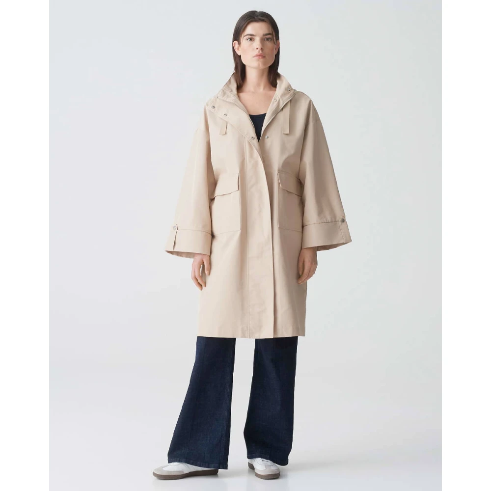 Opus Stijlvolle Hilla Jas Beige Dames