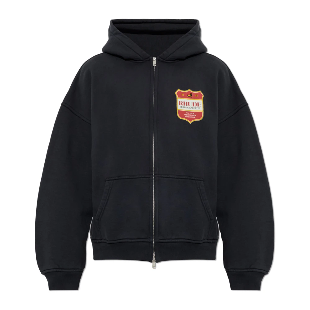 Rhude Hombre Negro Sudaderas, Talla: L