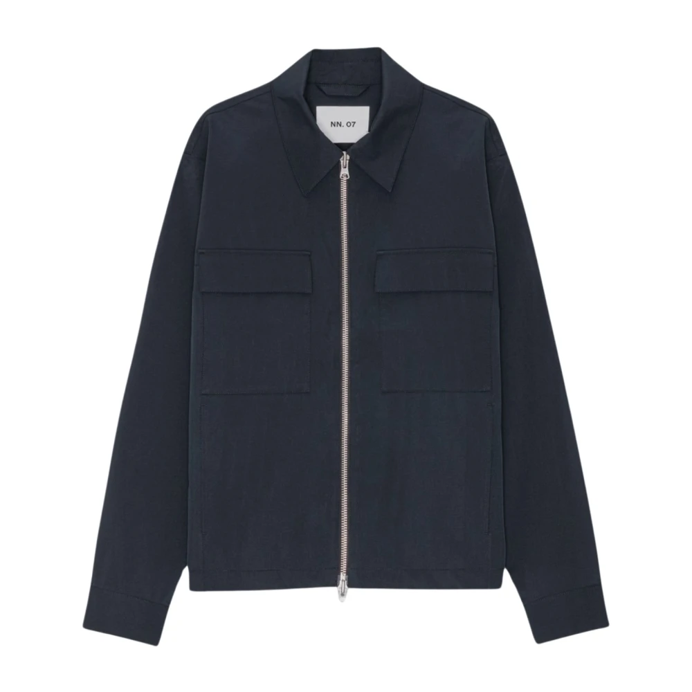 Nn07 Navy Blue Waterdichte Lichtgewicht Jas Blue Heren