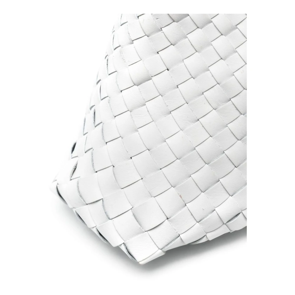 Dragon Diffusion Witte Geweven Tote Tas met Leer White Dames