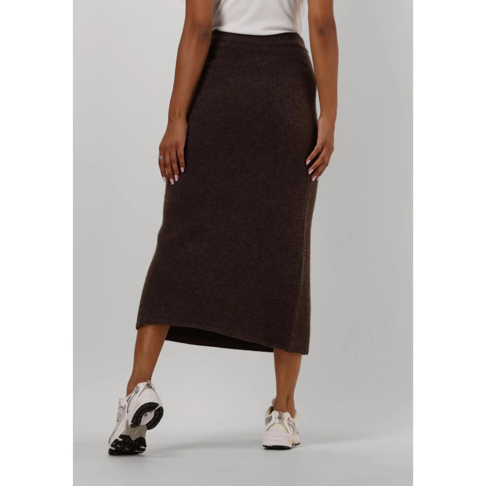 NEO NOIR Bruine Gebreide Rok Ashanti Stijl Brown Dames