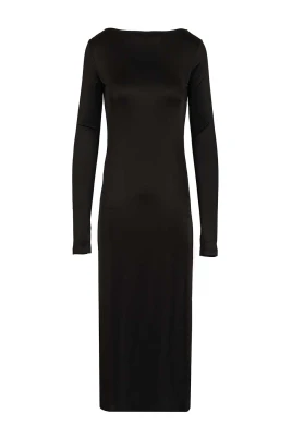 Scooped Back Jersey Dress
