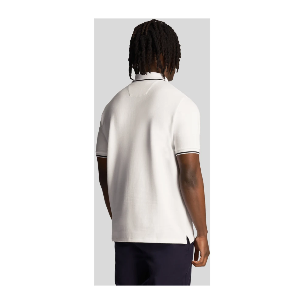 Lyle & Scott Pique Tipped Polo Shirt White Heren