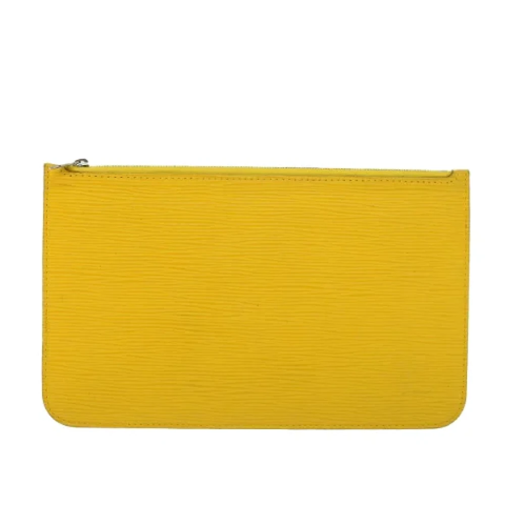 Louis Vuitton Vintage Pre-owned Leather clutches Yellow Dames