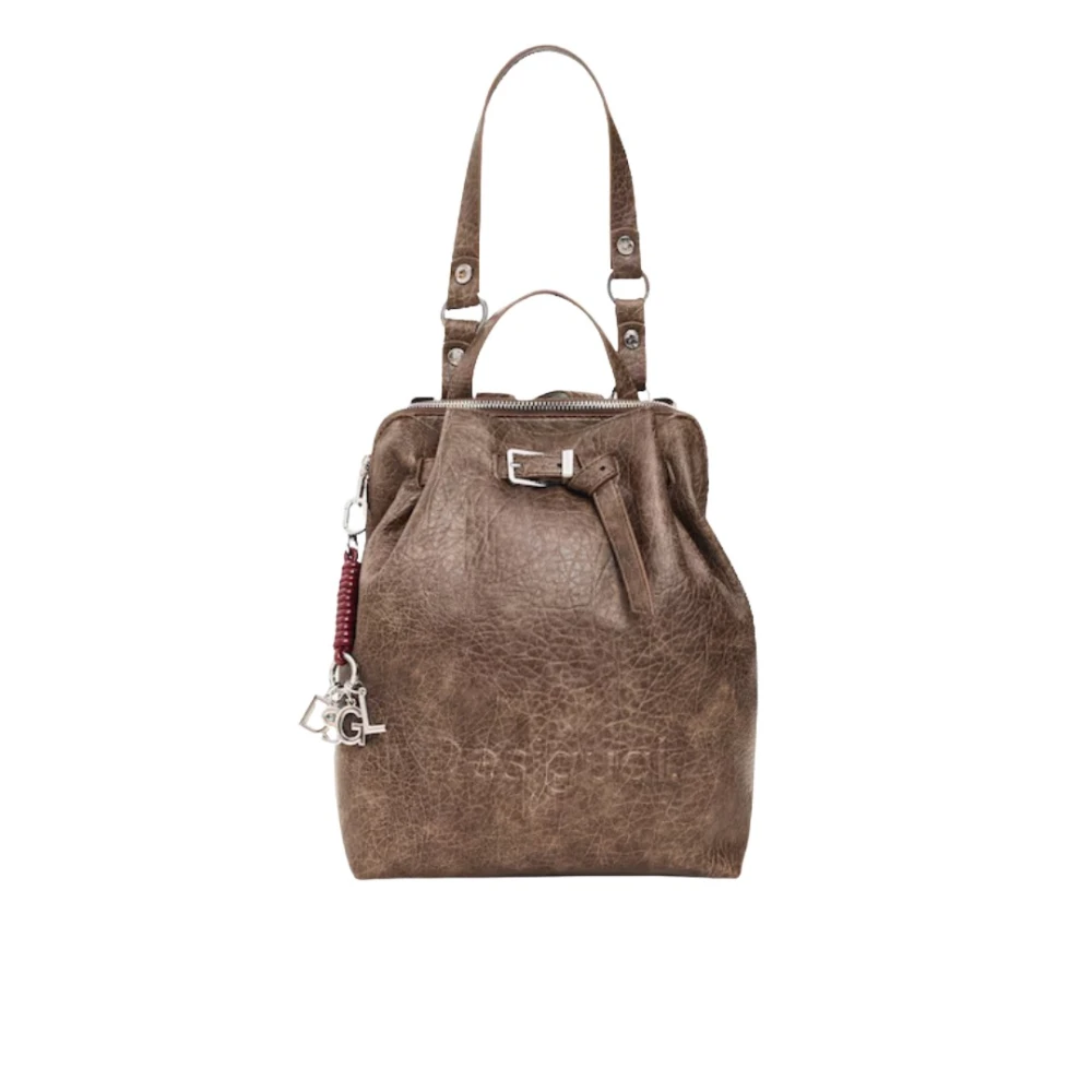 Desigual Donna Marrone Zaino Medio U - Immagine 5