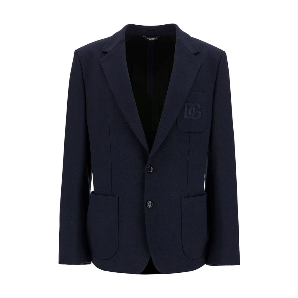 Dolce & Gabbana Stijlvolle Jas voor Mannen Blue Heren