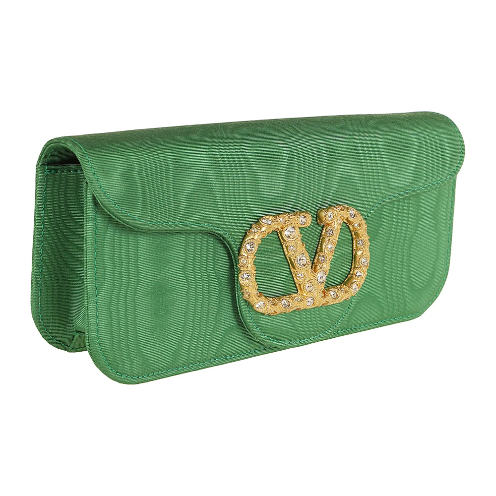 Valentino Garavani Smaragd Kristal Clutch Loco Green Dames