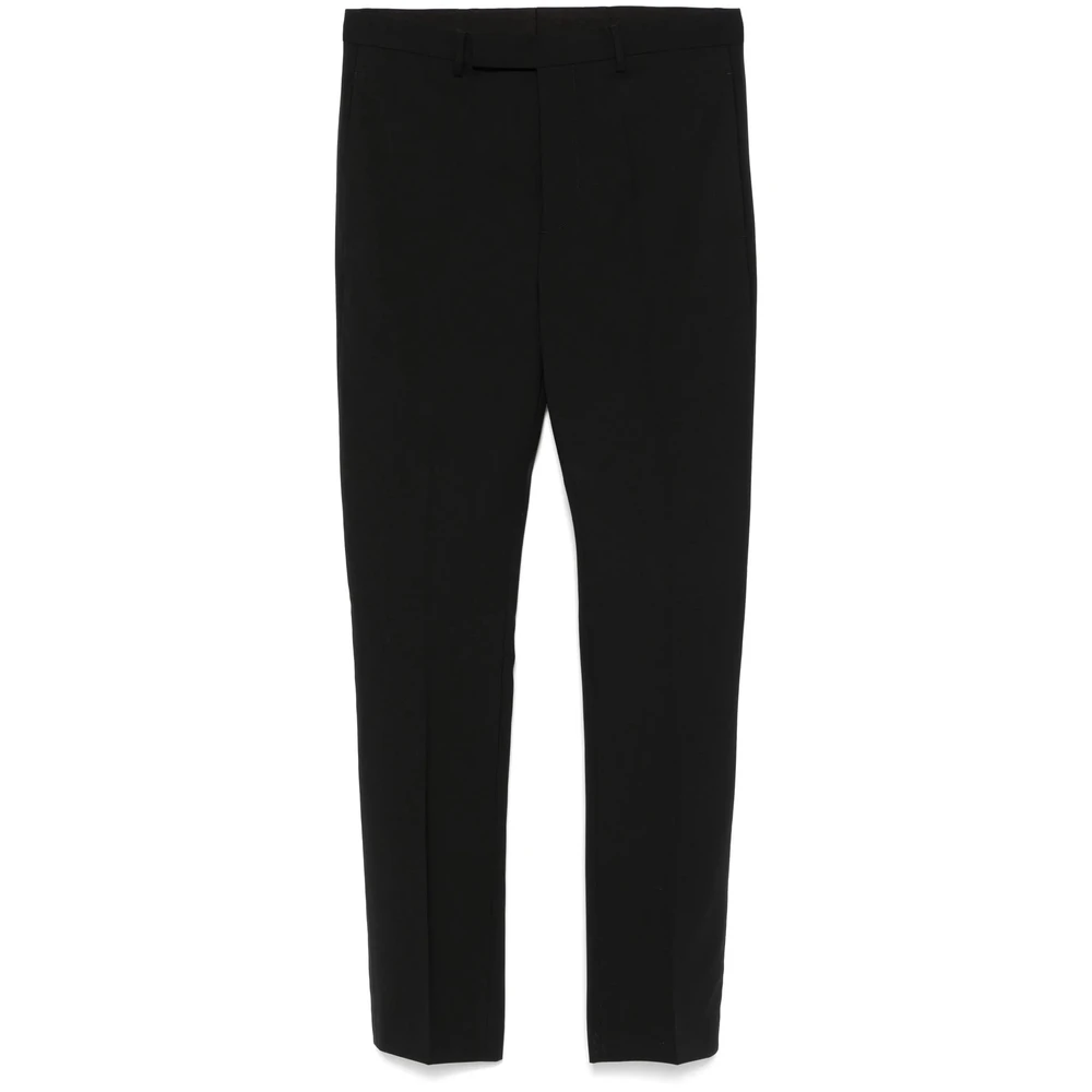 Rick Owens Zwarte broek met knoopsluiting en zakken Black Heren