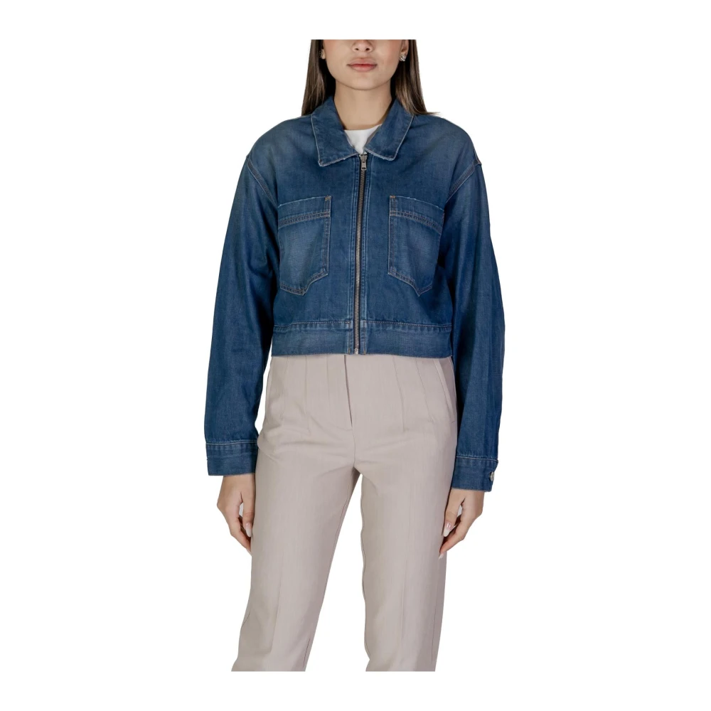 Replay Vintage Denim Jacket With Zip Closure - Female - Denim Jackets - Blue - Xs - Jackets - Image 3
