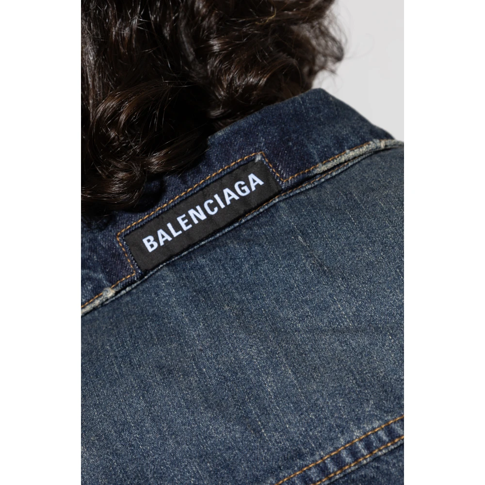 Balenciaga Denim Jas Blue Heren