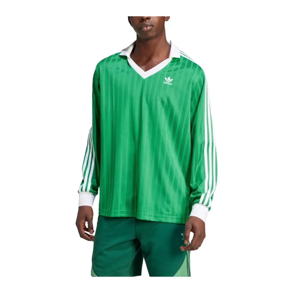 Adidas Pique Football Longsleeve Tee Green Heren
