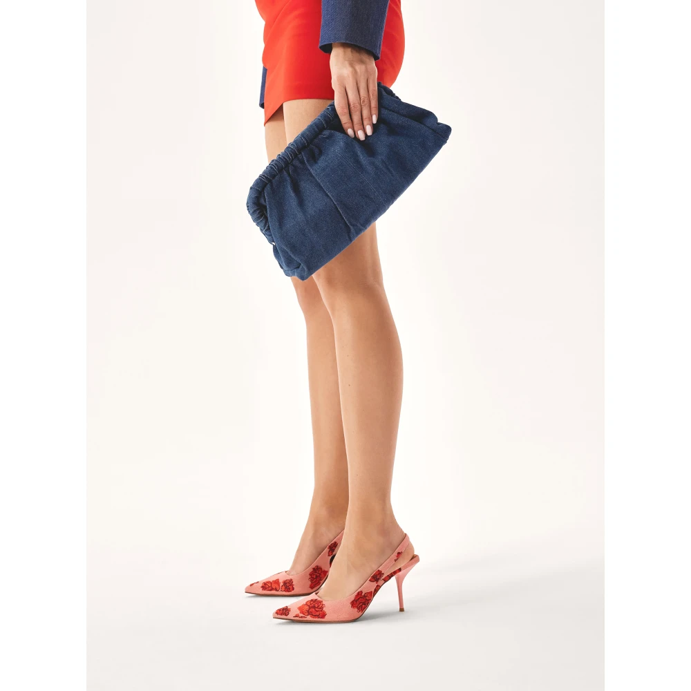 Kazar Grote denim stoffen zak Blue Dames