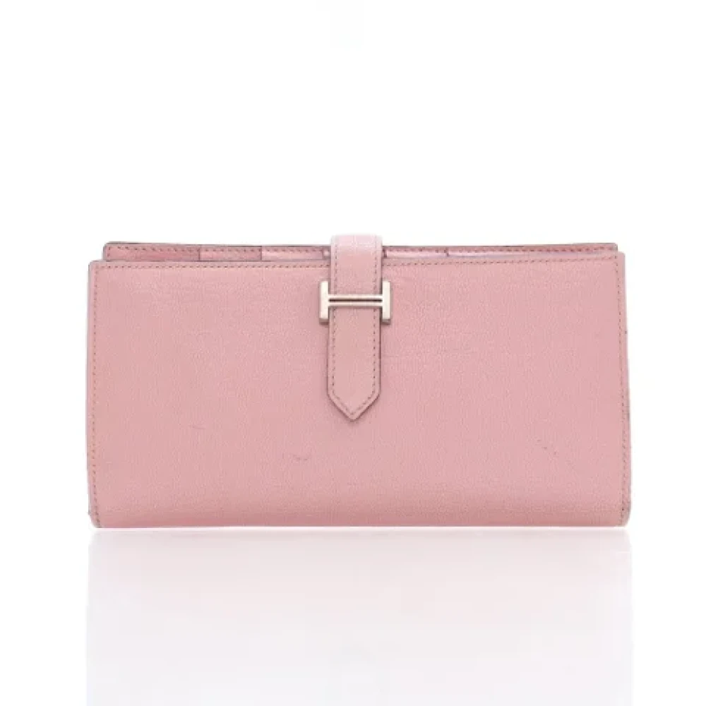 Hermès Vintage Pre-owned Leather wallets Pink Dames