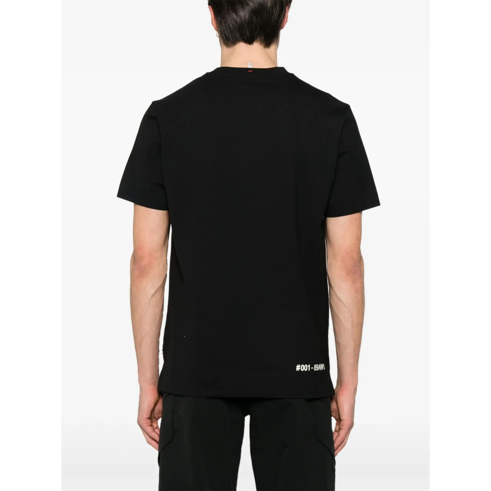 Moncler Casual Katoenen T-Shirt voor Mannen Black Heren