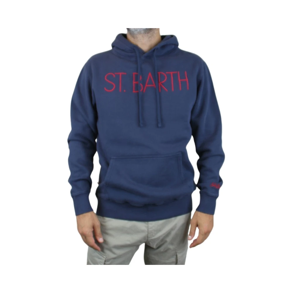 MC2 Saint Barth Navyblauwe hoodie Blue Heren