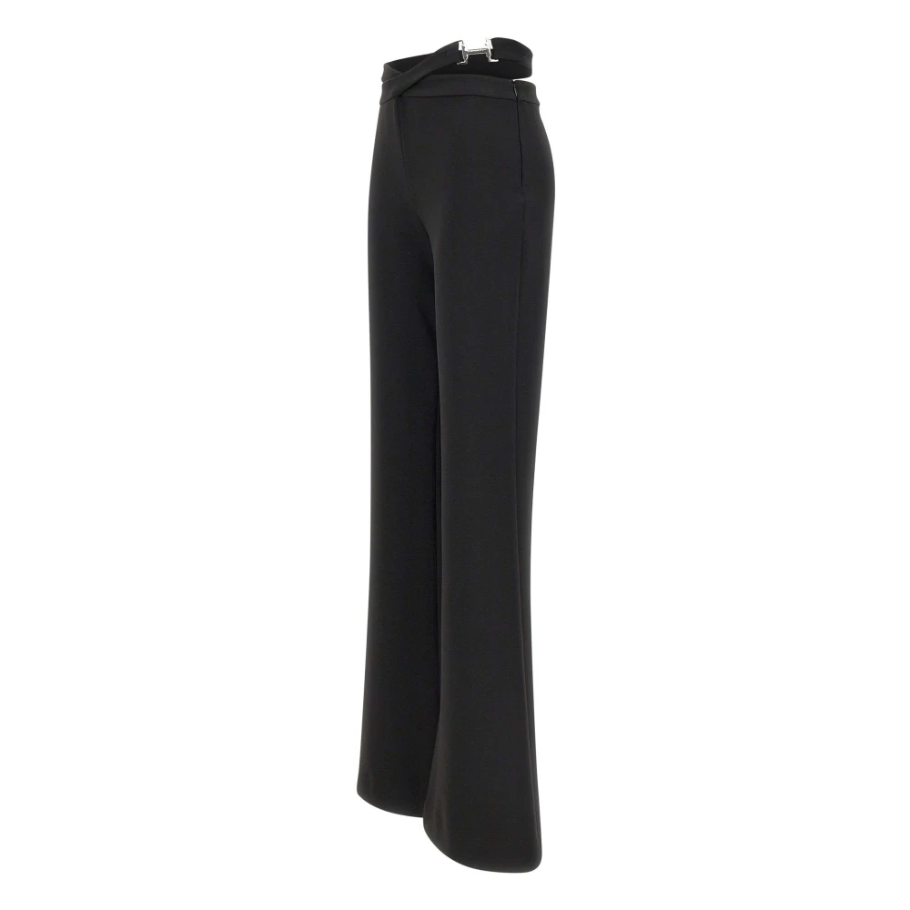 Iceberg Zwarte Stretch Crepe Broek Slim Fit Black Dames
