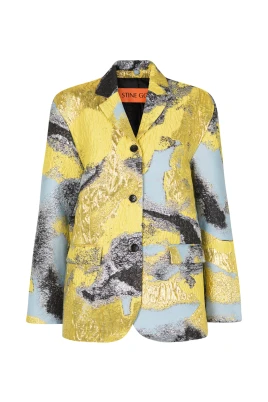 Höjd Vävd Jacquard Blazer
