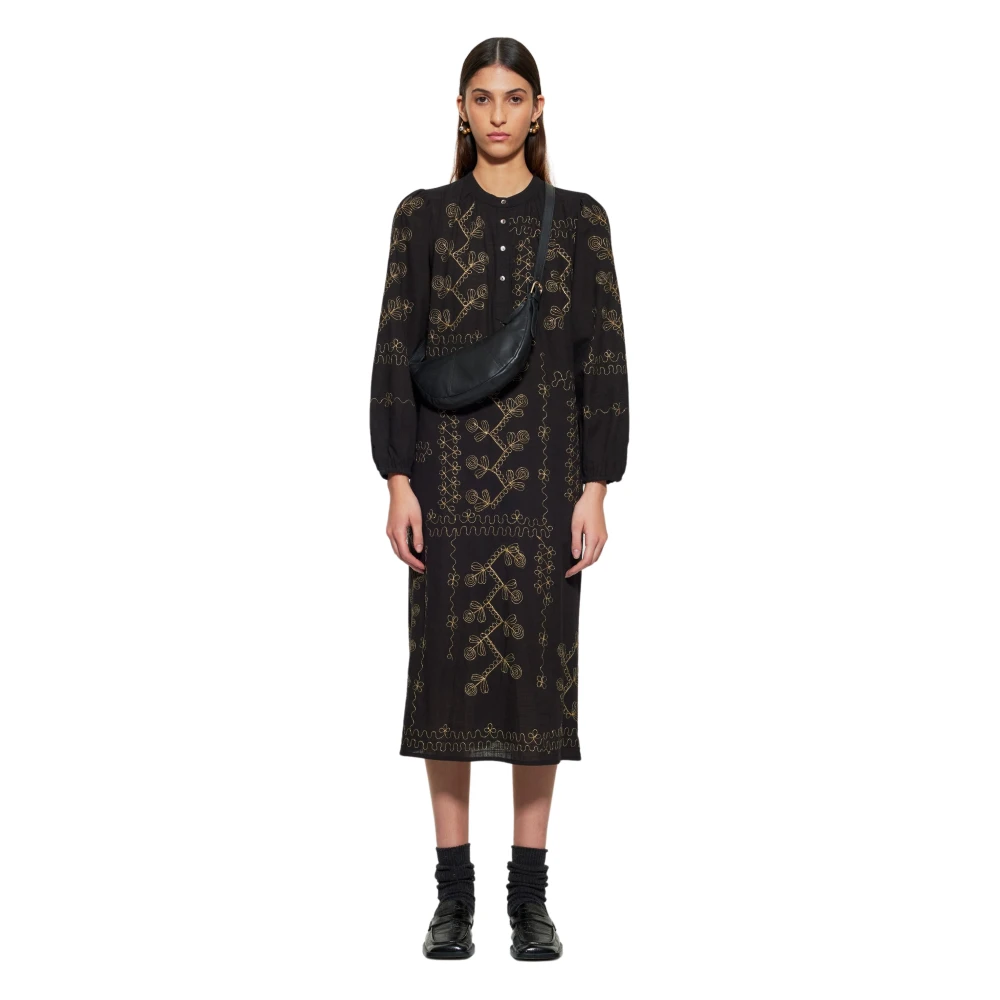 Antik batik Midi Dresses Black Dames