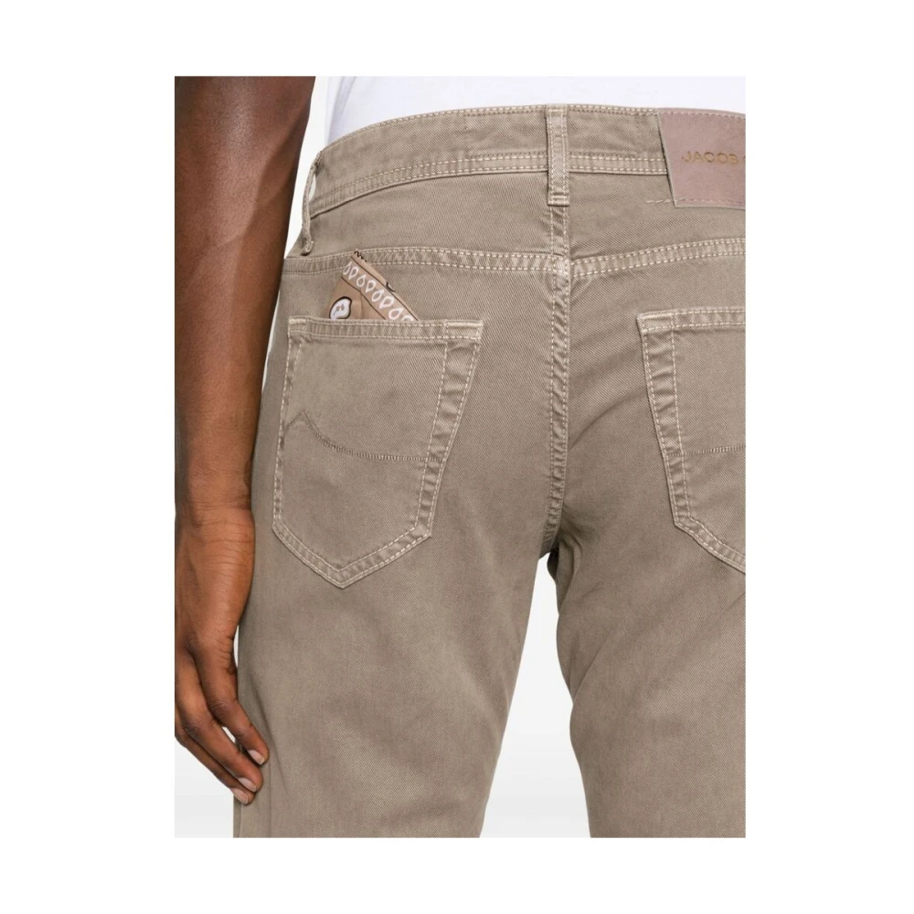 Jacob Cohën Lichtbruine Denim Slim Fit Jeans Beige Heren