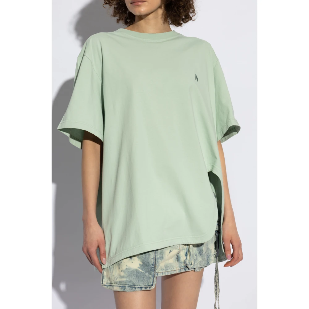 The Attico T-shirt met logo Green Dames