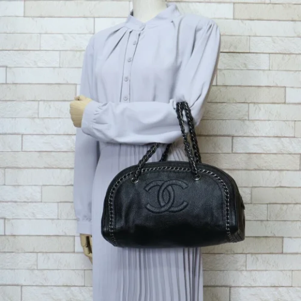 Chanel Vintage Pre-owned Leather handbags Black Dames