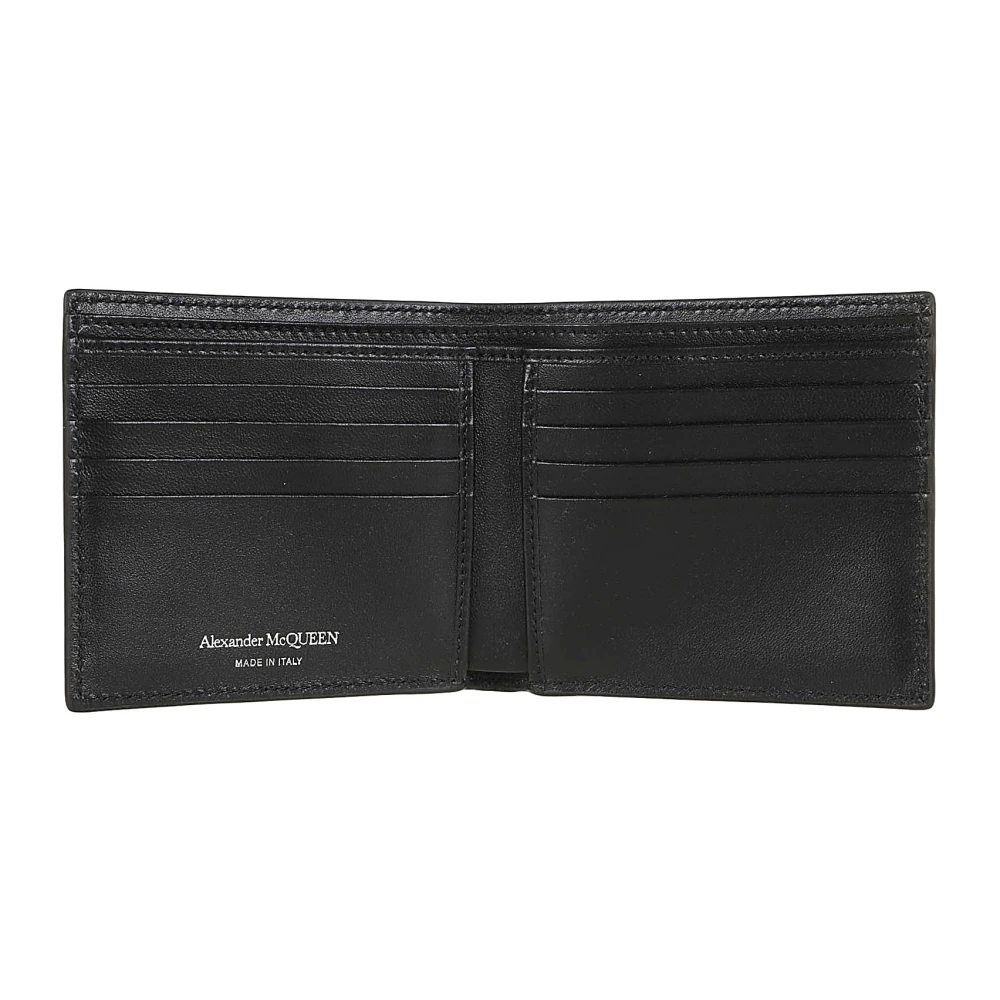 alexander mcqueen Metallic Portemonnee Acht Kaartsleuven Gray Heren