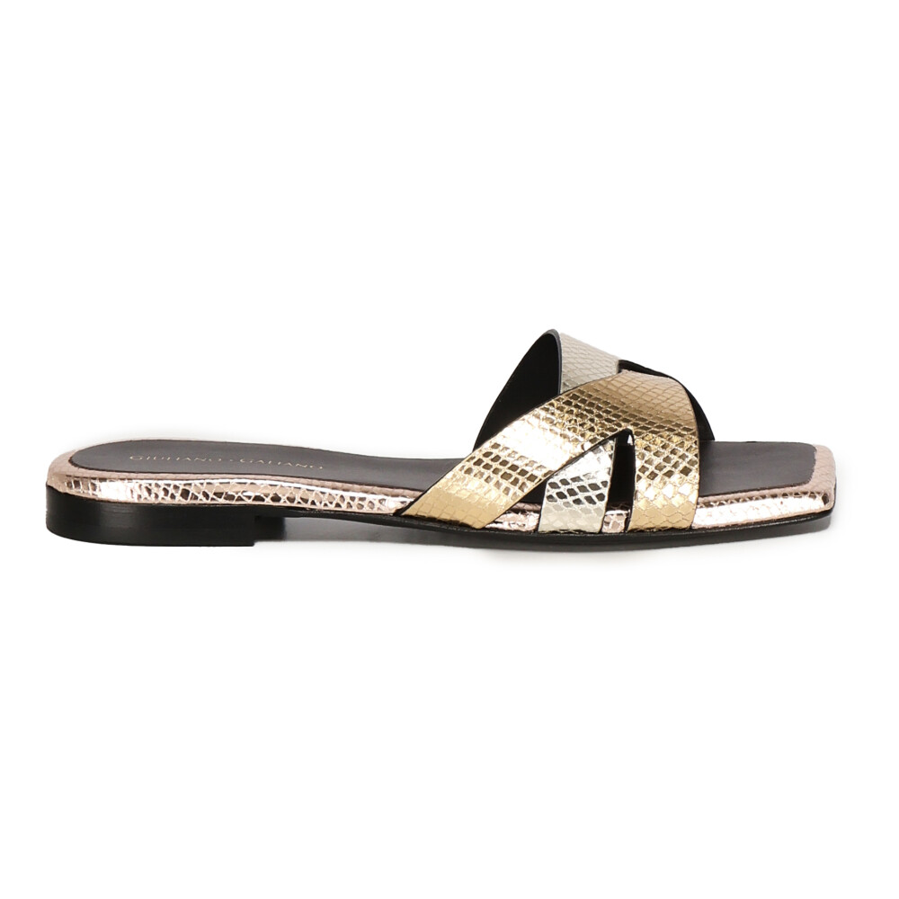 【関税&送料込】Giuliano Galiano Sandals Golden Giuliano Galiano Donna Sandals | Gold | FARFETCH