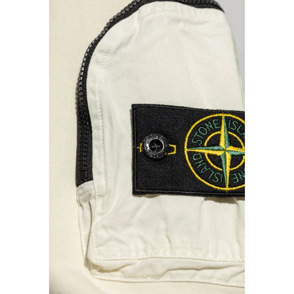 Stone Island Sweatshirt met logo Beige Heren