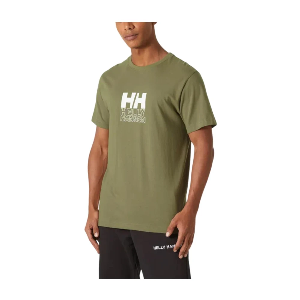 Helly Hansen Grafisch Groen T-shirt Green Heren