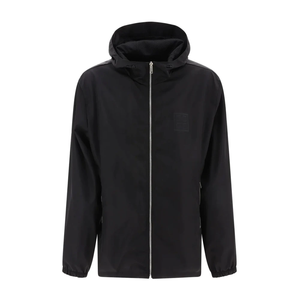 Givenchy Men's Black Light Jackets, L, 4G Windbreaker
