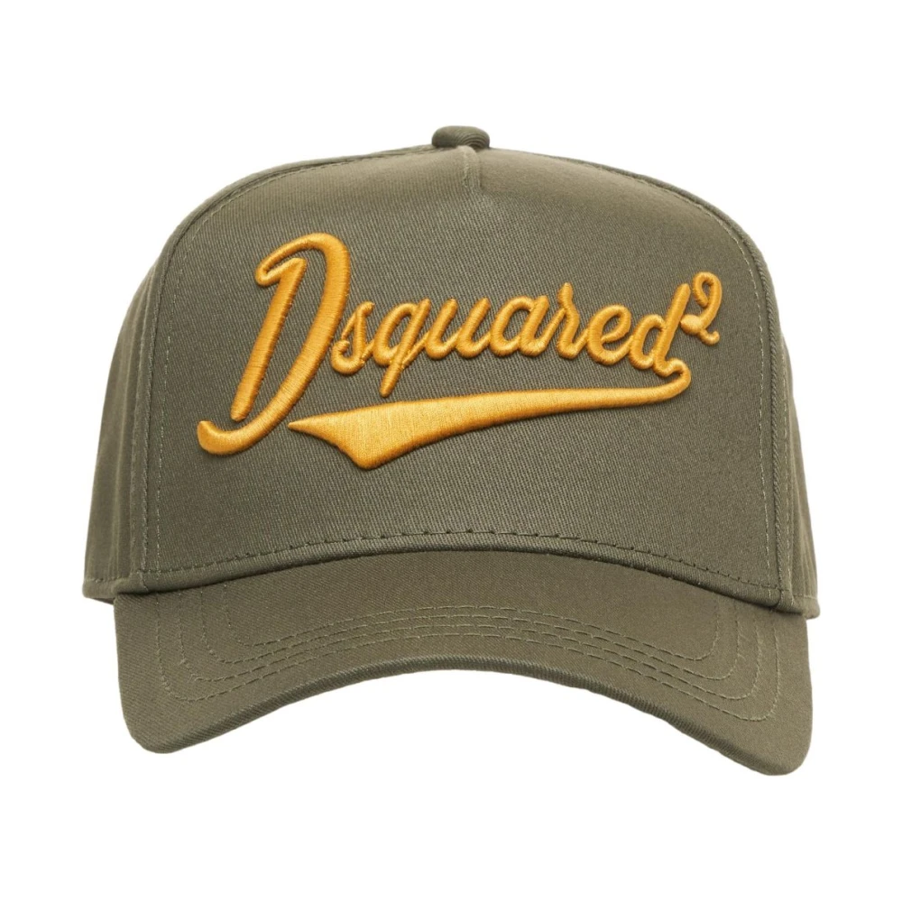 Dsquared2 Groene Baseballpet Stijlvol Logo Details Green Heren