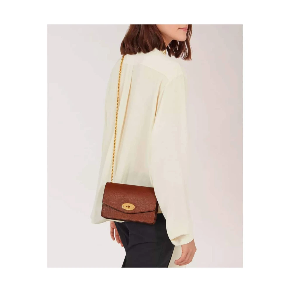 Mulberry Kleine Darley Two Tone Oak Lederen Schoudertas Brown Dames