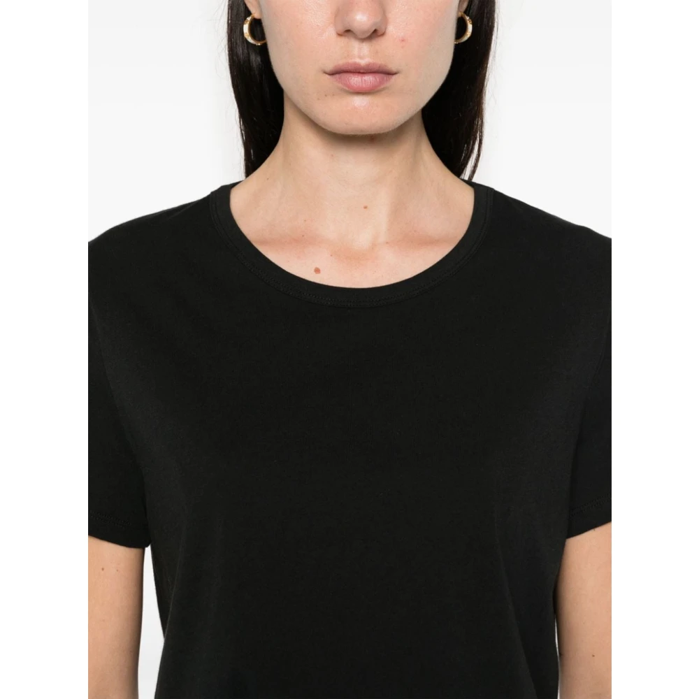 allude Zwarte T-shirts en Polos Black Dames