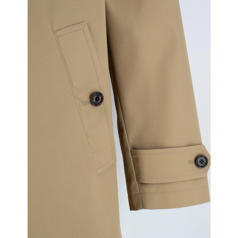 Sealup Klassieke Technische Stof Mackintosh Jas Beige Heren