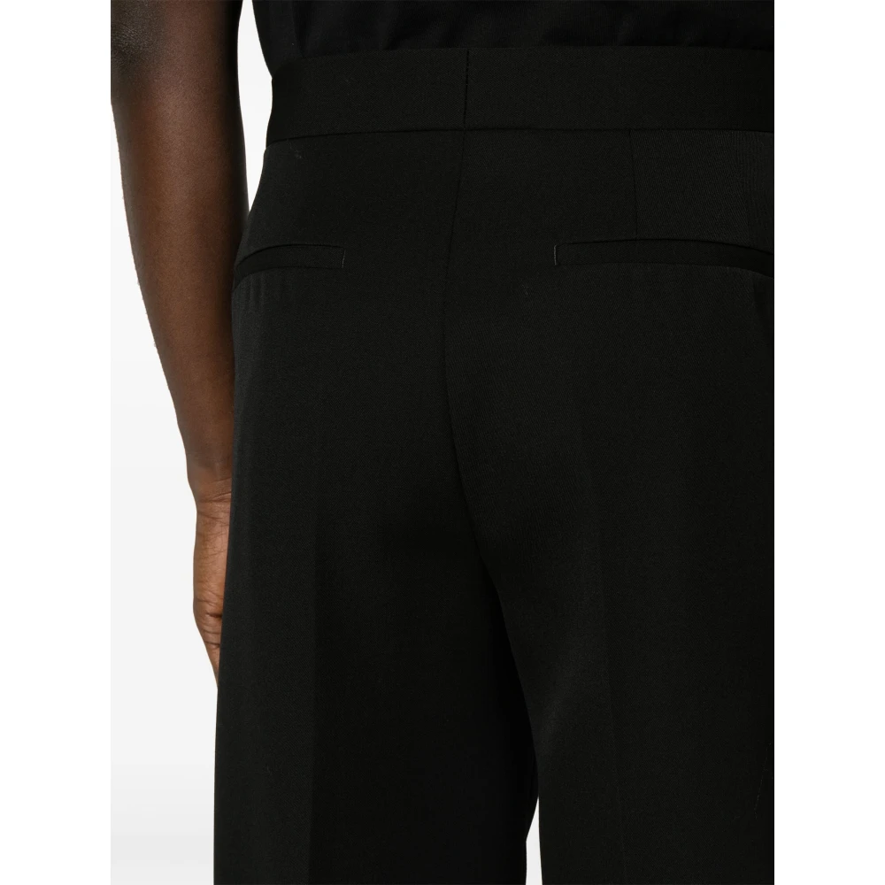 Jil Sander Zwarte Wol Gabardine Broek Black Heren